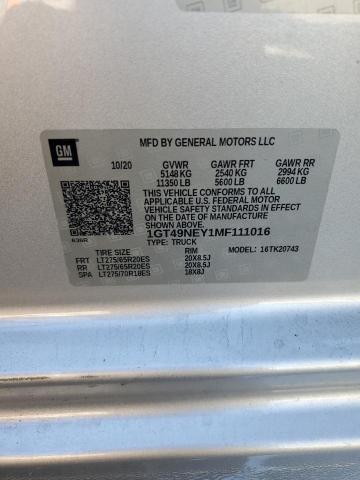2021 GMC SIERRA K25 1GT49NEY1MF111016