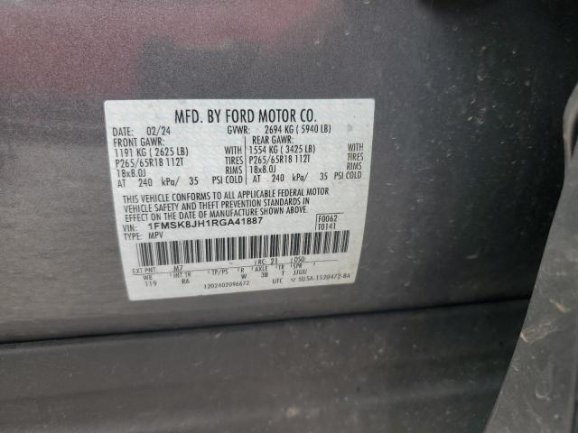 2024 FORD EXPLORER T 1FMSK8JH1RGA41887