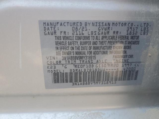 2021 NISSAN SENTRA S 3N1AB8BV9MY318915