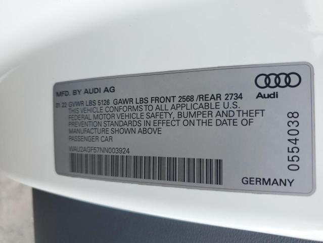 2022 AUDI A5 PREMIUM WAU2AGF57NN003924