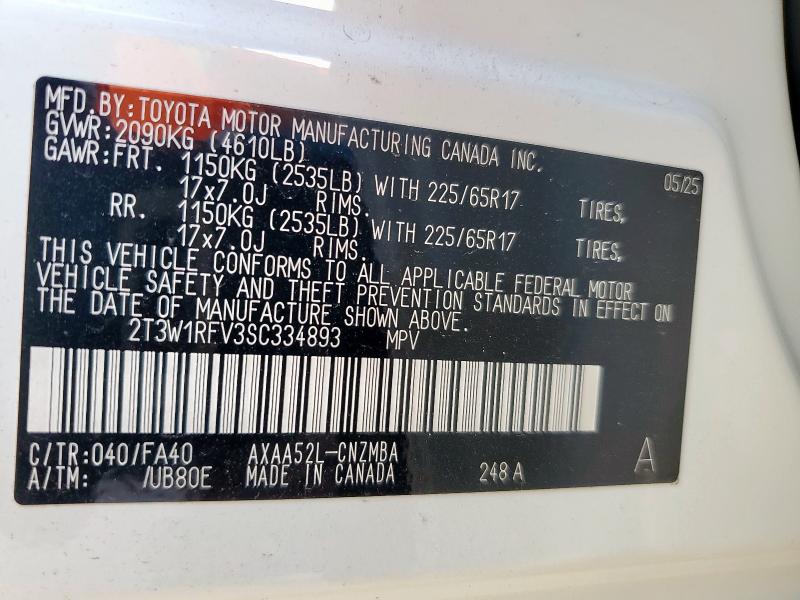 2025 TOYOTA RAV4 XLE - 2T3W1RFV3SC334893