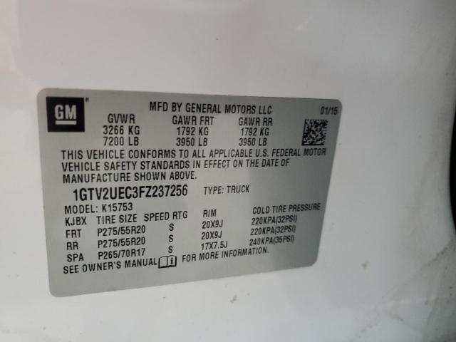 2015 GMC SIERRA K15 1GTV2UEC3FZ237256