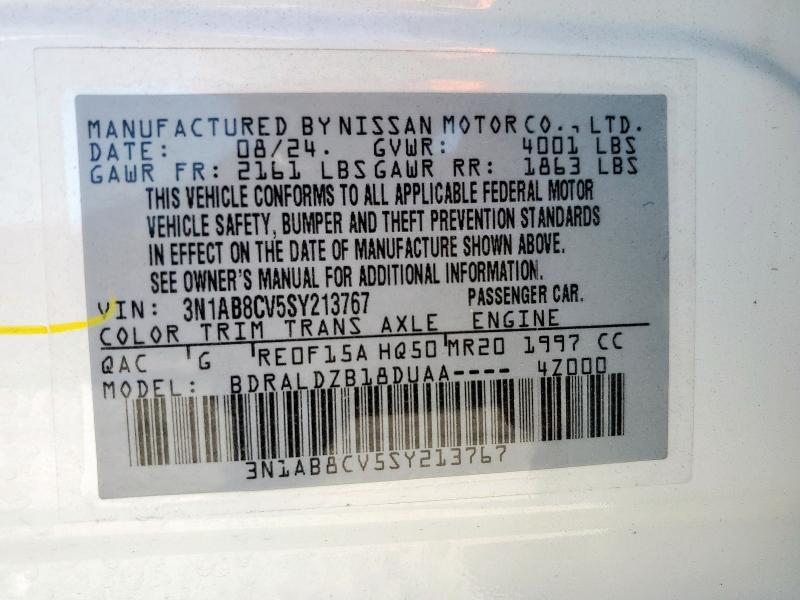 2025 NISSAN SENTRA SV 3N1AB8CV5SY213767