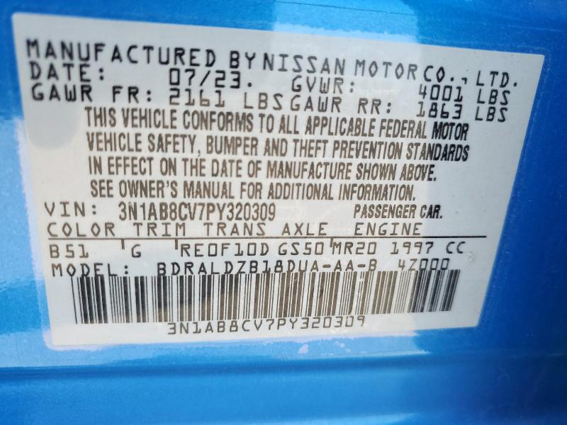 2023 NISSAN SENTRA SV 3N1AB8CV7PY320309