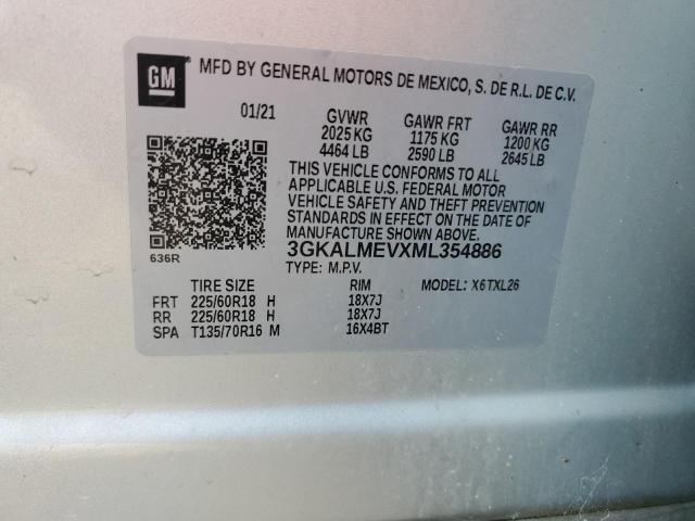 2021 GMC TERRAIN SL 3GKALMEVXML354886