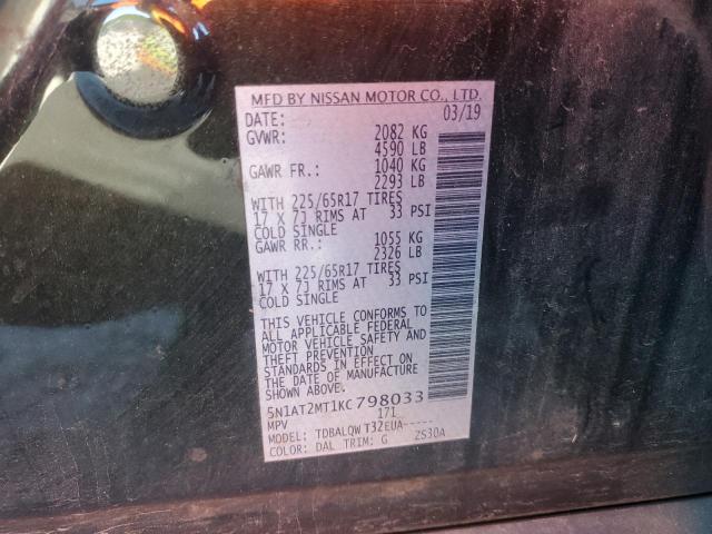2019 NISSAN ROGUE S 5N1AT2MT1KC798033