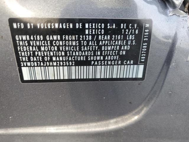 2017 VOLKSWAGEN JETTA SE 3VWDB7AJ9HM293592