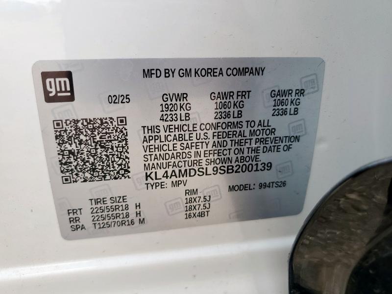 2025 BUICK ENCORE GX SPORT TOURING KL4AMDSL9SB200139