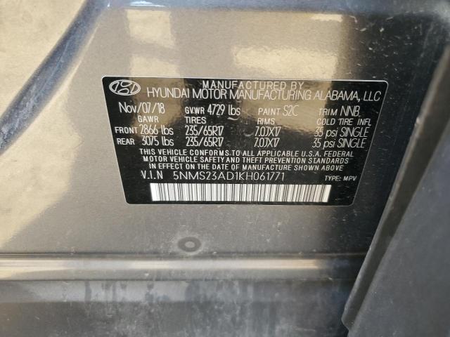 2019 HYUNDAI SANTA FE S - 5NMS23AD1KH061771