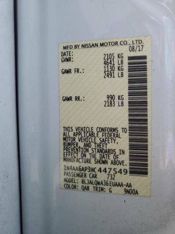 2017 NISSAN MAXIMA 3.5 1N4AA6AP3HC447549