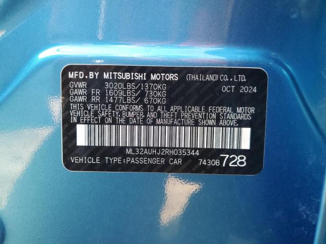 2024 MITSUBISHI MIRAGE ES - ML32AUHJ2RH035344