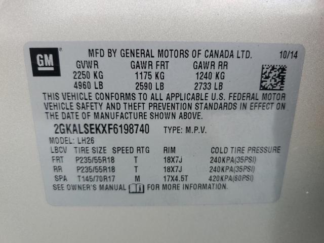 2015 GMC TERRAIN SL 2GKALSEKXF6198740