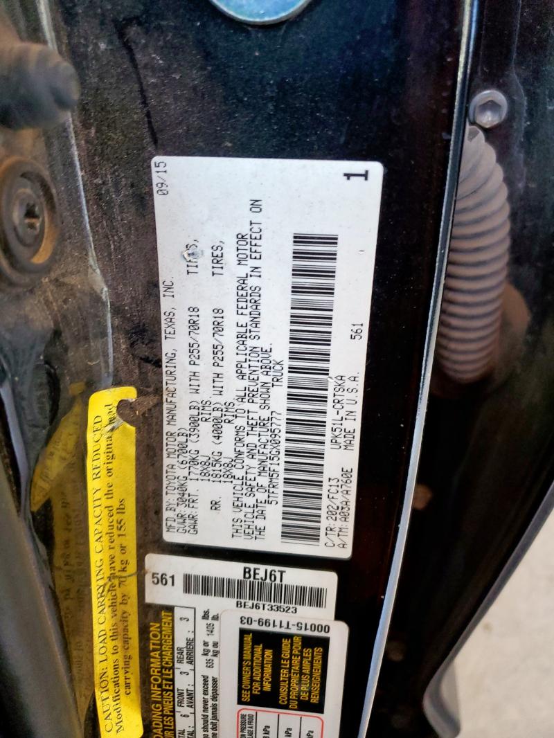 2016 TOYOTA TUNDRA DOU - 5TFRM5F15GX095777