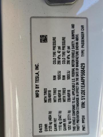 2023 TESLA MODEL 3 - 5YJ3E1EA4PF568429