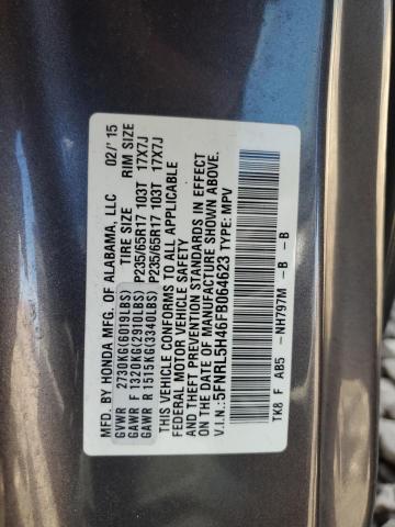 2015 HONDA ODYSSEY EX 5FNRL5H46FB064623
