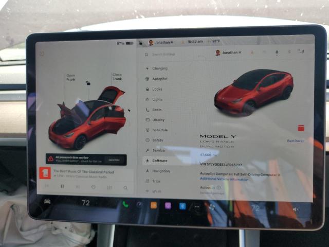 2020 TESLA MODEL Y 5YJYGDEE3LF055297