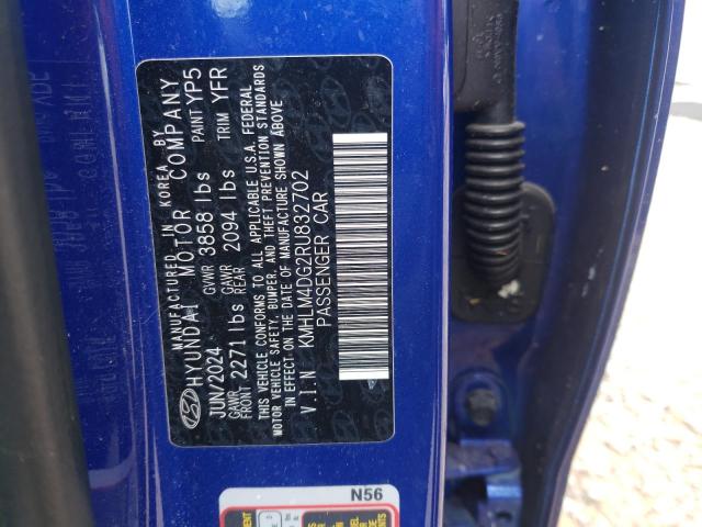 2024 HYUNDAI ELANTRA SEL KMHLM4DG2RU832702