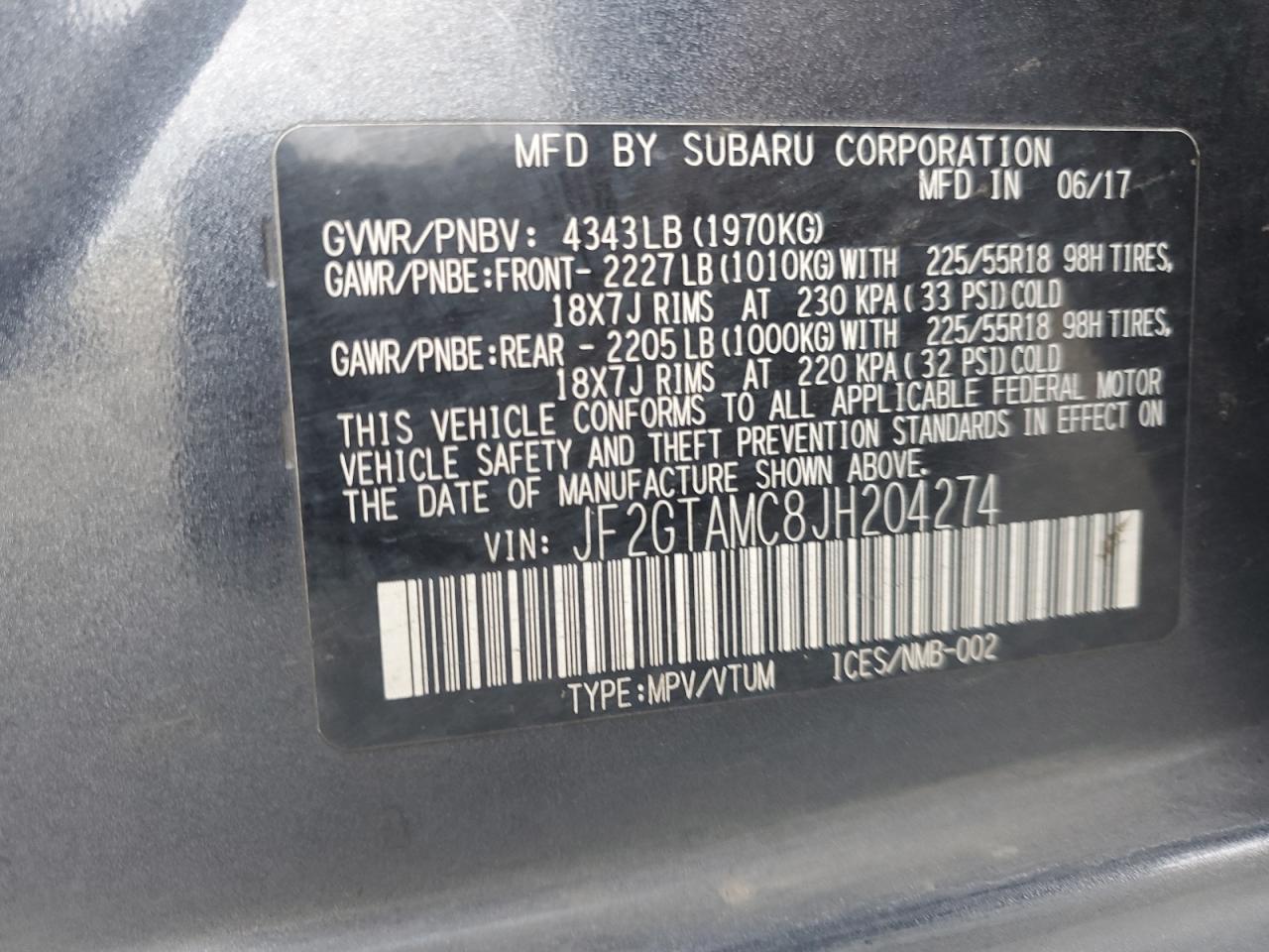 SUBARU CROSSTREK LIMITED