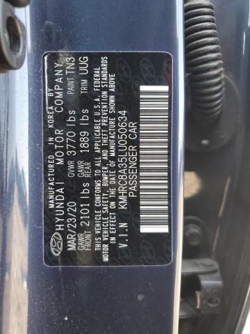 2020 HYUNDAI VENUE SEL KMHRC8A35LU050634