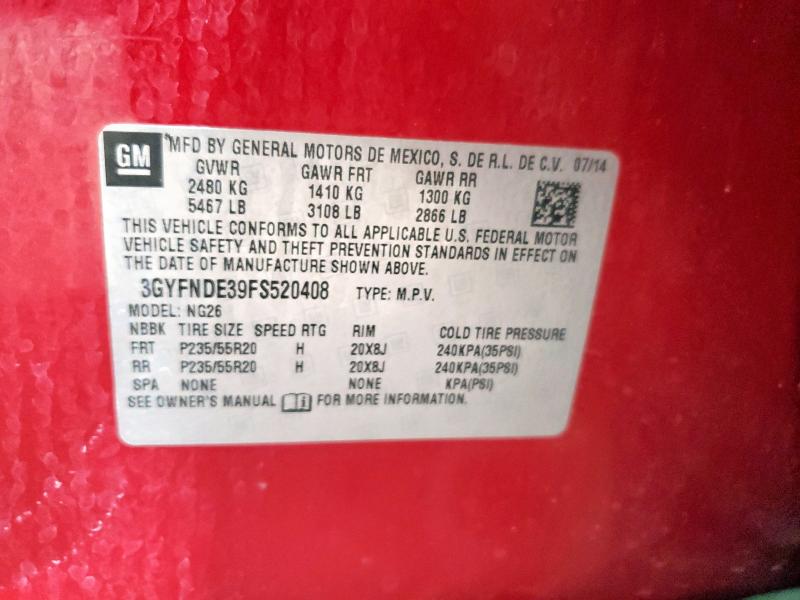 2015 CADILLAC SRX PREMIU 3GYFNDE39FS520408