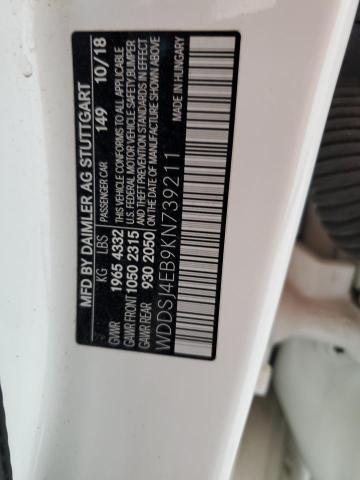 2019 MERCEDES-BENZ CLA 250 WDDSJ4EB9KN739211