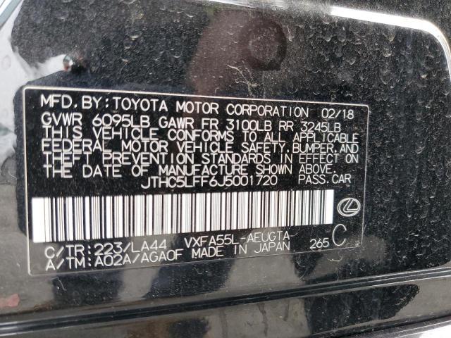 2018 LEXUS LS 500 JTHC5LFF6J5001720