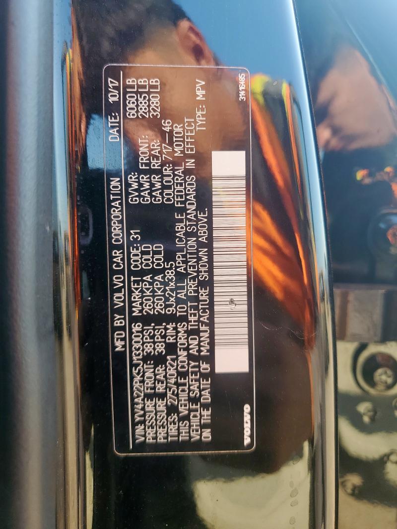 2018 VOLVO XC90 T6 YV4A22PK5J1330016