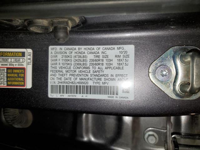 2020 HONDA CR-V EXL 2HKRW2H82LH695620