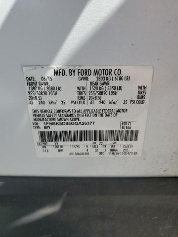 2016 FORD EXPLORER X - 1FM5K8D85GGA26377