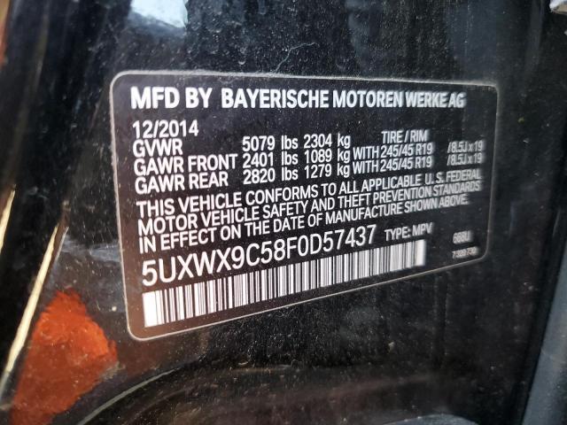 2015 BMW X3 XDRIVE28I 5UXWX9C58F0D57437