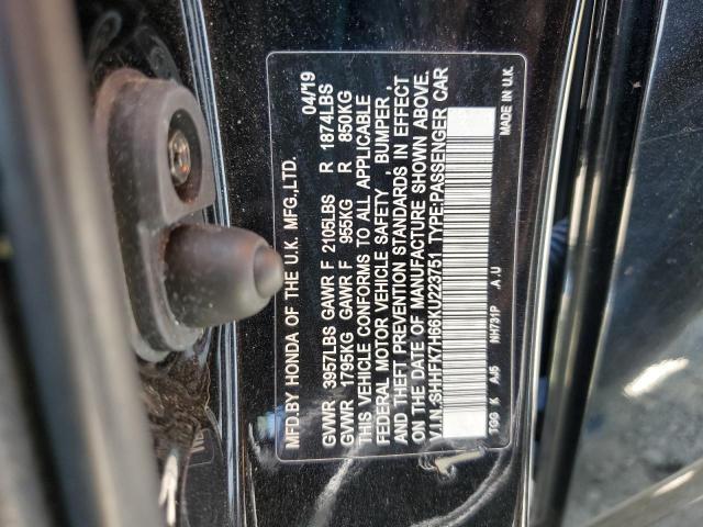 2019 HONDA CIVIC EX SHHFK7H66KU223751