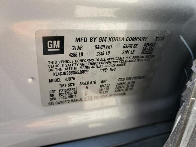 2016 BUICK ENCORE CON KL4CJBSB8GB536899