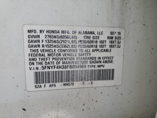 2015 HONDA PILOT #3301653623