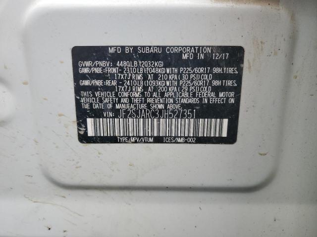 2018 SUBARU FORESTER 2 JF2SJARC3JH527351