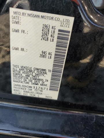 2022 NISSAN ALTIMA SV 1N4BL4DV1NN317671