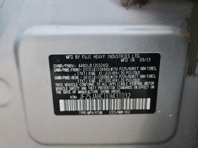 2014 SUBARU FORESTER 2 - JF2SJAHC1EH431032