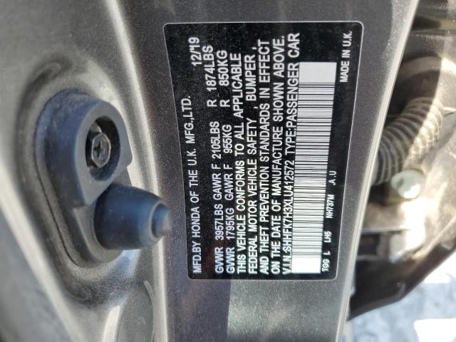 2020 HONDA CIVIC LX SHHFK7H3XLU412572