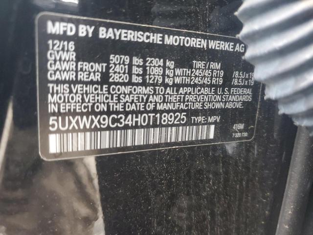 2017 BMW X3 XDRIVE2 5UXWX9C34H0T18925