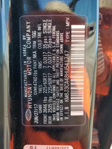 2017 HYUNDAI TUCSON LIM KM8J3CA48HU541747