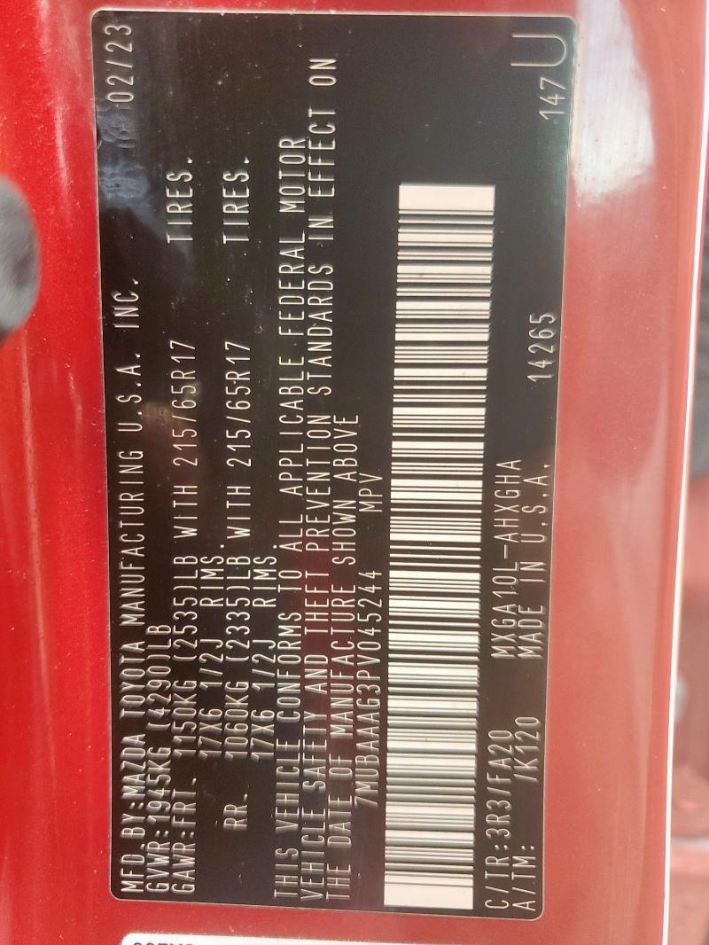 2023 TOYOTA COROLLA CR - 7MUBAAAG3PV045244