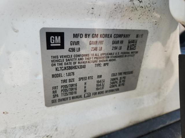 2017 CHEVROLET TRAX LS KL7CJKSB6HB243040