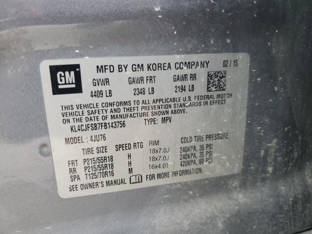 2015 BUICK ENCORE CONVENIENCE KL4CJFSB7FB143756