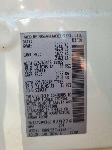 2016 NISSAN ROGUE S 5N1AT2MV3GC829274