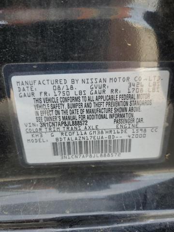 2018 NISSAN VERSA S 3N1CN7AP8JL888572