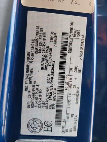 2019 FORD ESCAPE TIT 1FMCU9J98KUB39402