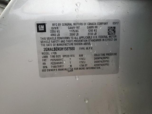 2017 CHEVROLET EQUINOX LS 2GNALBEK6H1587880