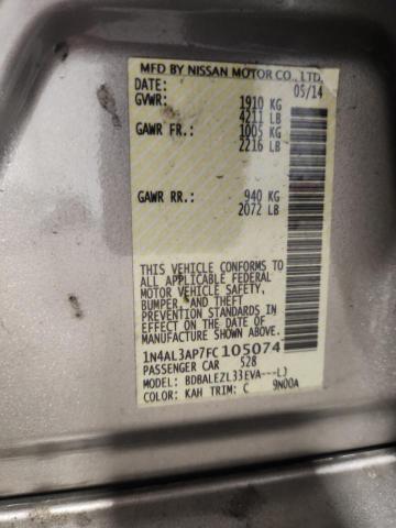 2015 NISSAN ALTIMA 2.5 - 1N4AL3AP7FC105074