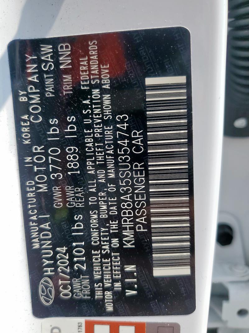 2025 HYUNDAI VENUE SE KMHRB8A35SU354743