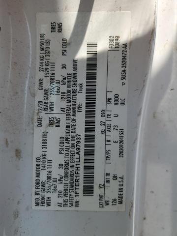 2020 FORD RANGER XL - 1FTER1FH1LLA97937