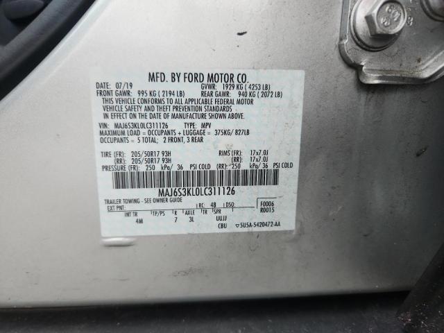 2020 FORD ECOSPORT T MAJ6S3KL0LC311126